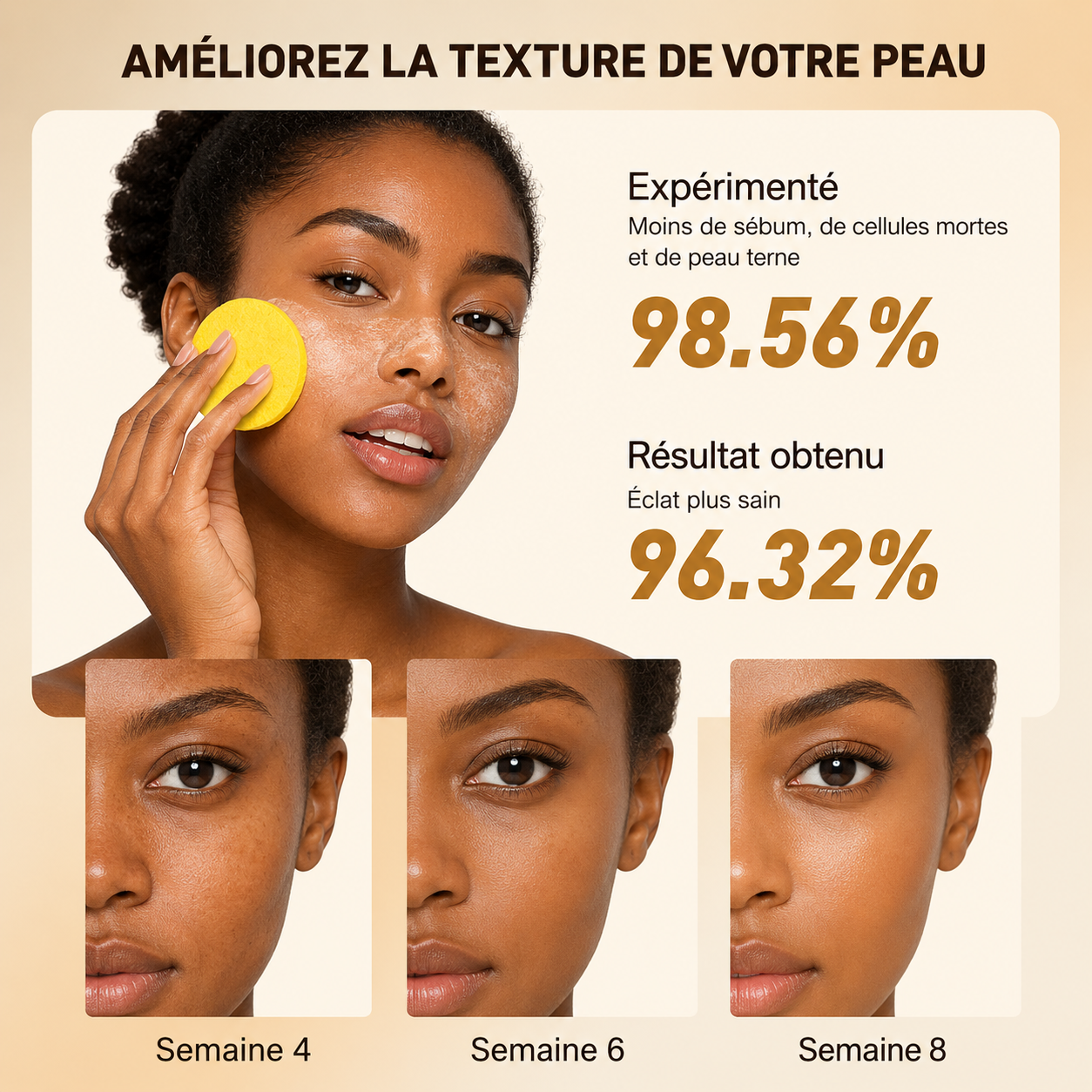Pads Nettoyants au Curcuma 3 en 1