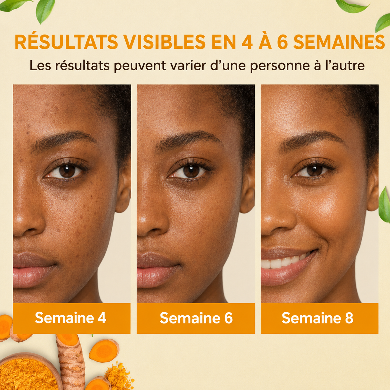 Pads Nettoyants au Curcuma 3 en 1