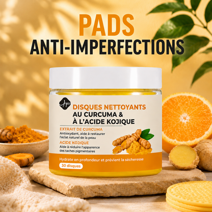 Pads Nettoyants au Curcuma 3 en 1